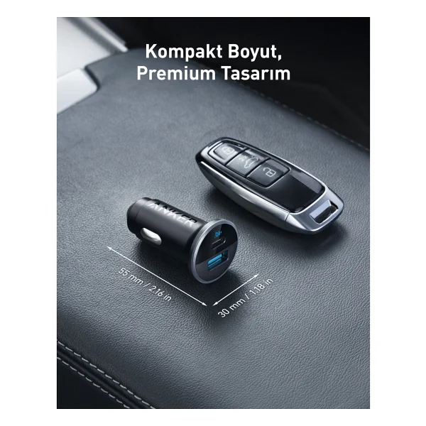 Anker 323 A2735 52.5 W Hızlı Araç Şarj Aleti - Görsel 3