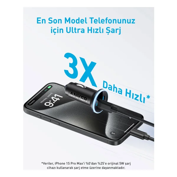 Anker 323 A2735 52.5 W Hızlı Araç Şarj Aleti - Görsel 6