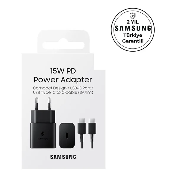 Samsung Ep-T1510xbegww 15 W Siyah Type-C Kablolu Hızlı Şarj Aleti - Görsel 3