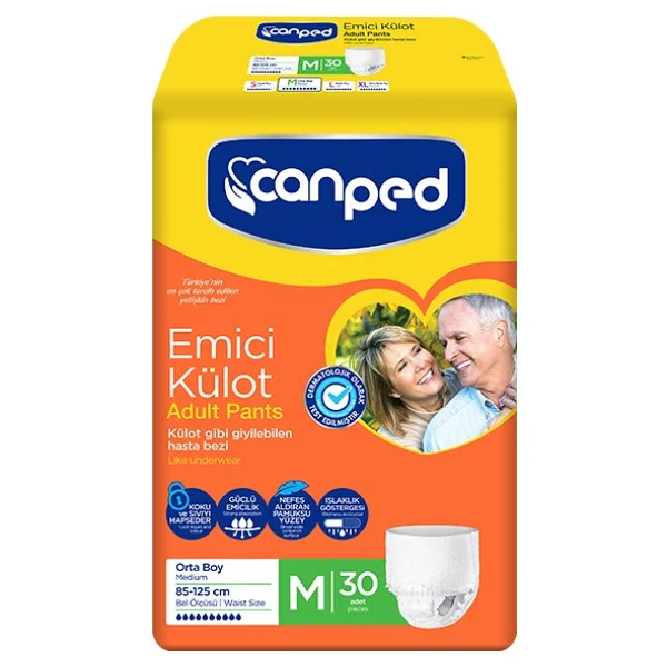 Canped Emici Külot Orta Boy M 30'lu Hasta Bezi - Görsel 6