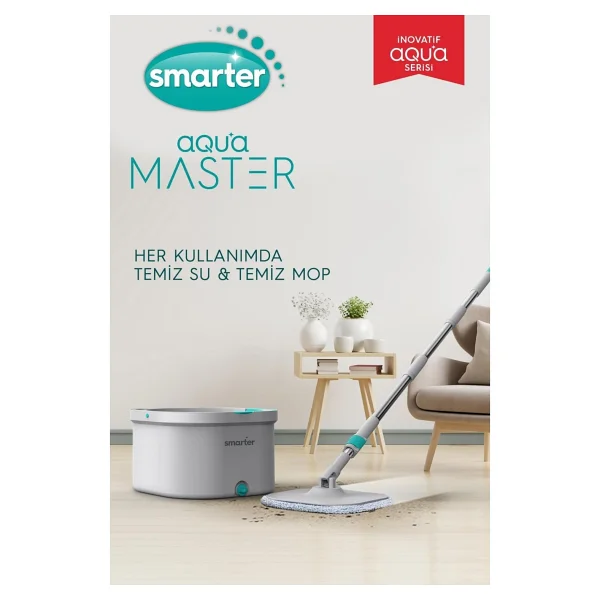 Smarter Aqua Master Otomatik Temizlik Seti + Üçgen Yedek Mop - Görsel 3