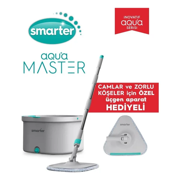 Smarter Aqua Master Otomatik Temizlik Seti + Üçgen Yedek Mop - Görsel 6