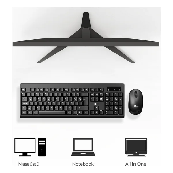 Lenovo Lecoo KW210 Kablosuz Klavye Mouse Seti - Görsel 2