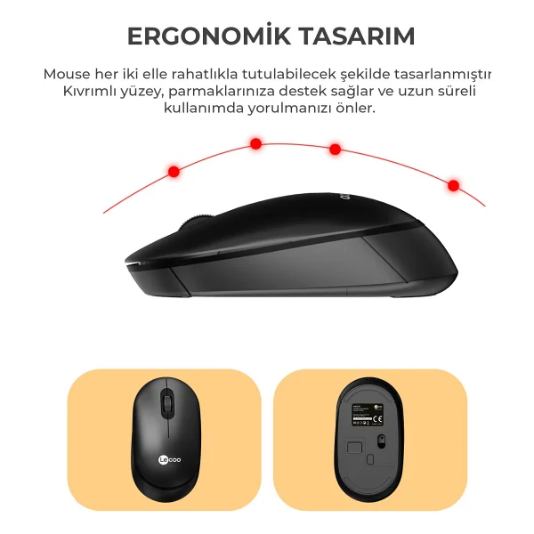 Lenovo Lecoo KW210 Kablosuz Klavye Mouse Seti - Görsel 3