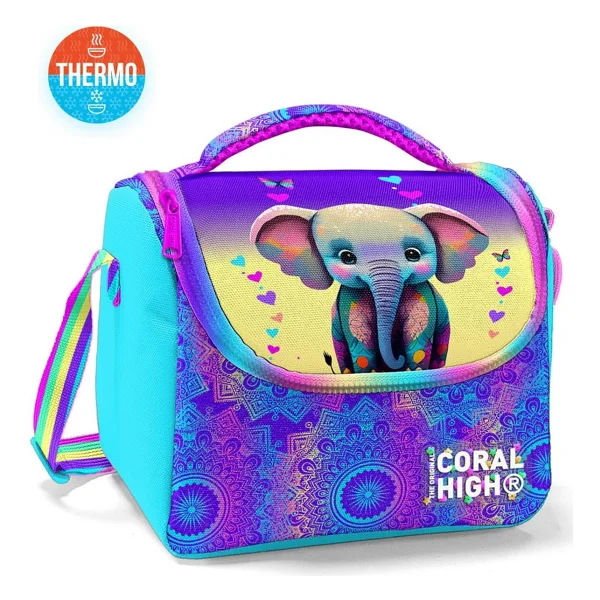 Coral High 11883 Fil Desenli Termoslu Beslenme Çantası - Görsel 2