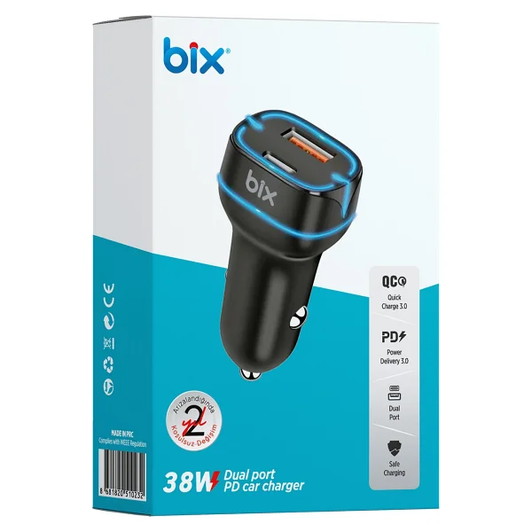 Bix Bx-Ccp36bk Siyah 36 W Hızlı Araç Şarj Aleti - Görsel 6