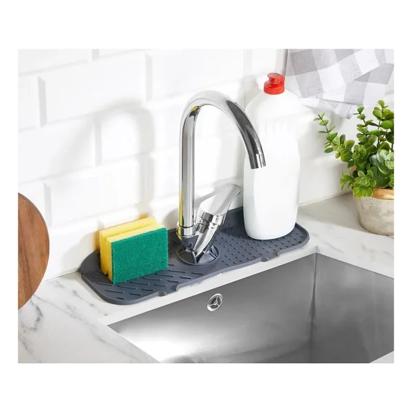 Harmoni Store Silikon Banyo Ve Mutfak Temizlik Musluk Matı - Beyaz - Görsel 6