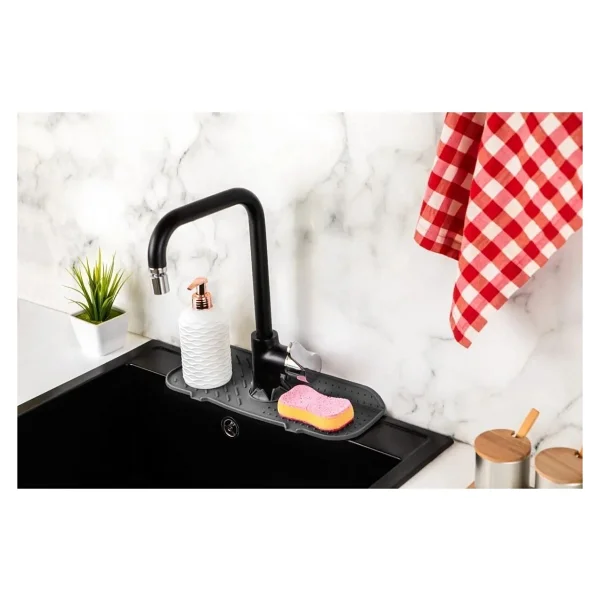 Harmoni Store Silikon Banyo Ve Mutfak Temizlik Musluk Matı - Beyaz - Görsel 5