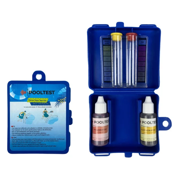 Pooltest Ekonomik Havuz Suyu Test Kiti Ph - Klor Ölçüm Kiti - Görsel 5