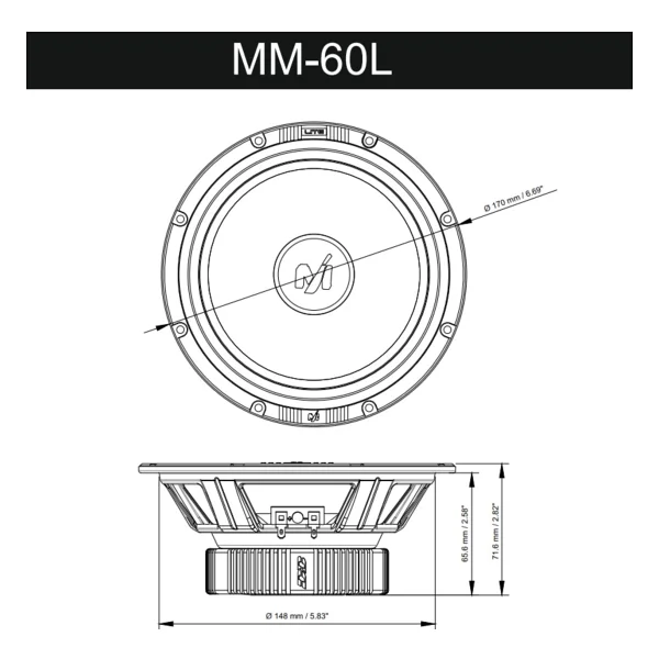 Deaf Bonce Machete Mm-60l 16 Cm 160w 80rms Spl Midrange - Görsel 4