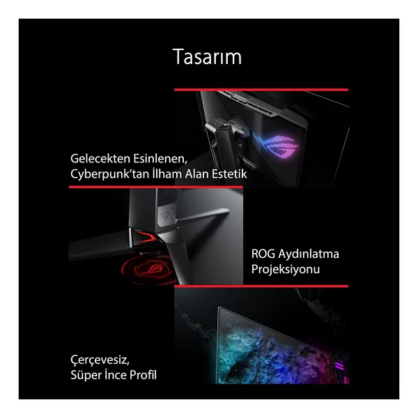 Asus Rog Swift Pg27aqdm 27" 0.03 Ms 2k Pivot 240 Hz OLED Oyuncu Monitörü - Görsel 4