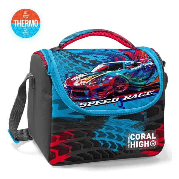 Coral High 11885 Yarış Arabası Desenli Termoslu Beslenme Çantası - Görsel 2