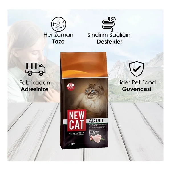 New Cat Tavuklu 15 kg Yetişkin Kedi Maması - Görsel 7
