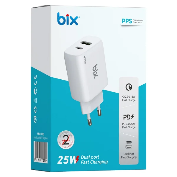 Bix Zh-2u41t 25w Hızlı Şarj Adaptörü - Görsel 9