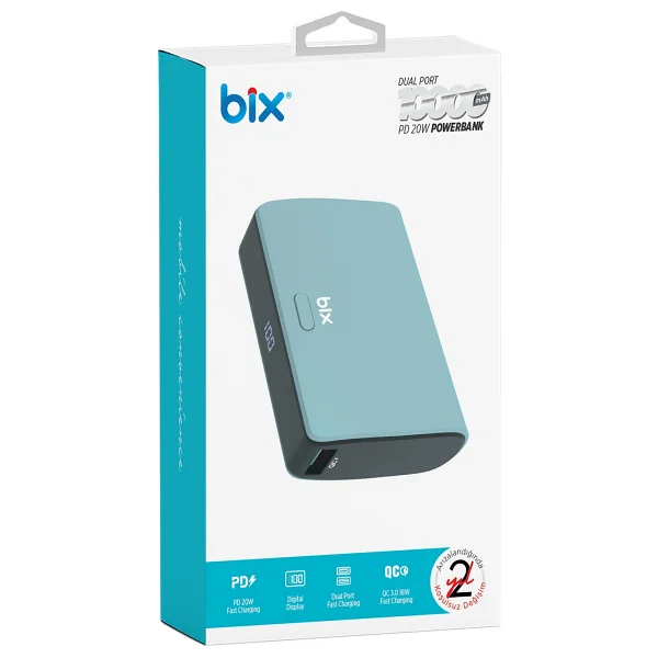 Bix Pb106 Yeşil 10000 mAh Hızlı Şarj Powerbank - Görsel 6