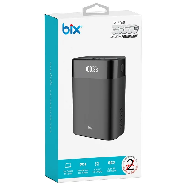 Bix Pb140w 30000 mAh Hızlı Şarj Powerbank - Görsel 7