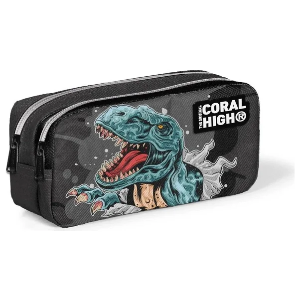 Coral High 22299 Dinozor Desenli 2 Bölmeli Kalemlik - Görsel 6