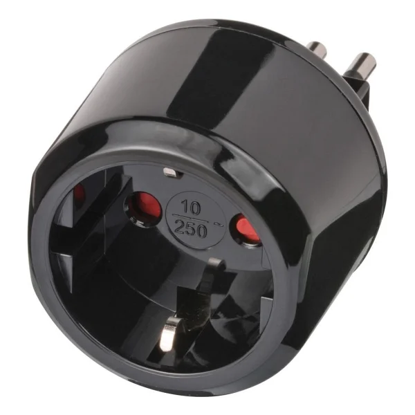 Brennenstuhl Türkiye Fiş Sistemi İtalya Uyumlu Ip20 Lisanslı Topraklı Travel Adaptör Dönüştürücü Siyah - Görsel 3
