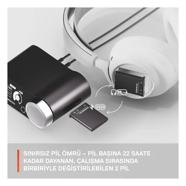Steelseries Arctis Nova Pro Beyaz Kablolu/Kablosuz Kulak Üstü Oyuncu Kulaklığı - Görsel 5