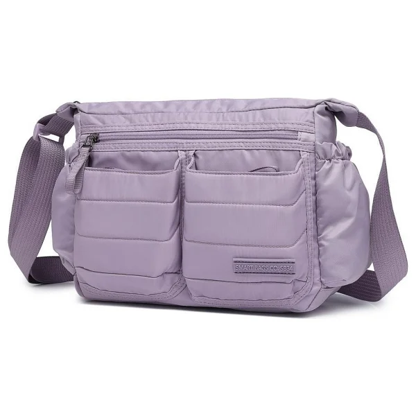 Smart Bags Yumuşak Kumaş Askılı Postacı Kadın Çantası 8725 - Lila - Görsel 3