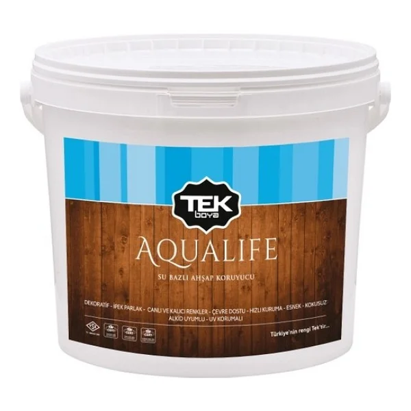 Tek Boya Aqualife Su Bazlı Ahşap Koruyucu Kokusuz 2,5 Litre Fındık.. - Görsel 7
