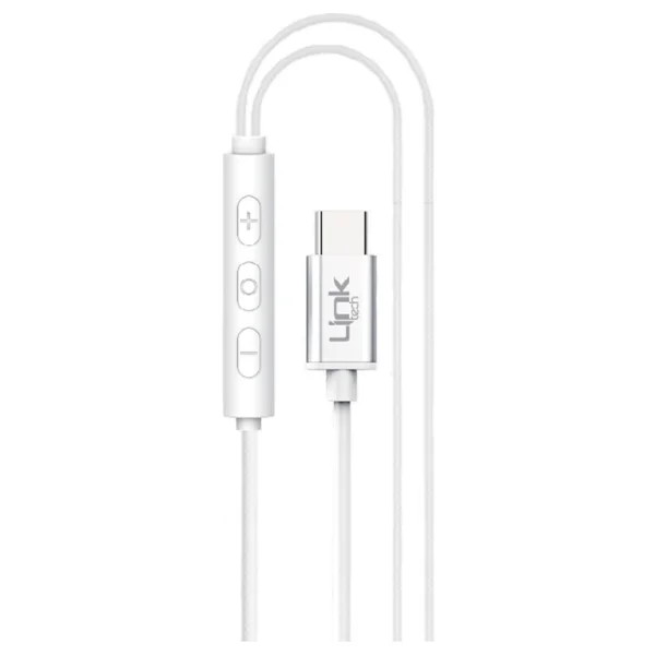 Linktech H72 Beyaz Type-C Kablolu Kulak İçi Kulaklık - Görsel 2