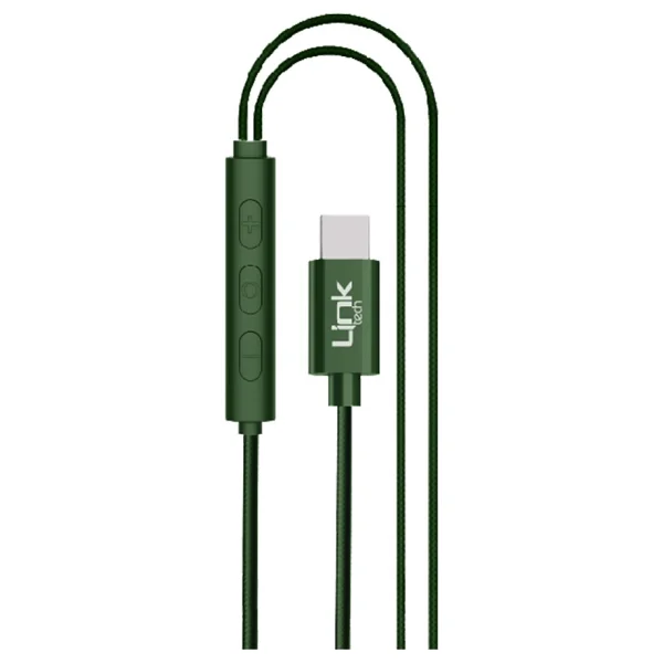Linktech H72 Yeşil Type-C Kablolu Kulak İçi Kulaklık - Görsel 2