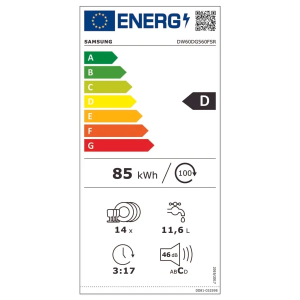 Samsung Dw60dg560fsr 6 Programlı Bulaşık Makinesi - Görsel 2