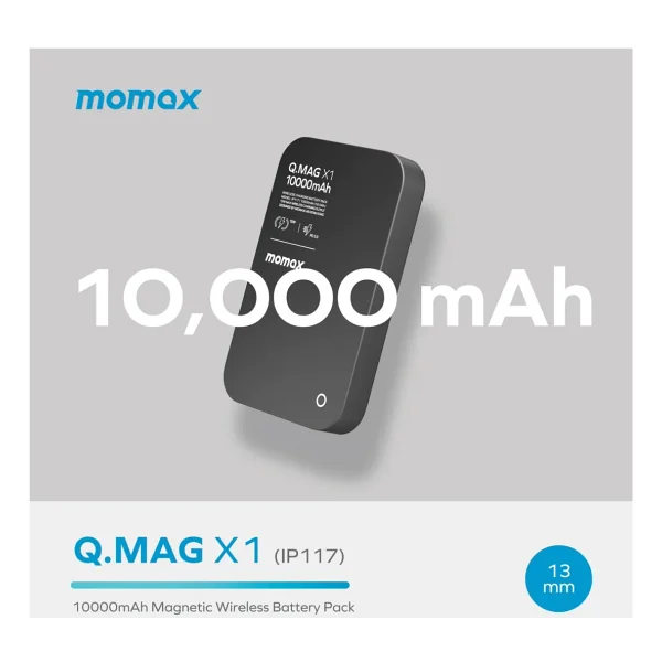 Momax Q.Mag X1 Siyah 10000 mAh Hızlı Şarj MagSafe Powerbank - Görsel 3
