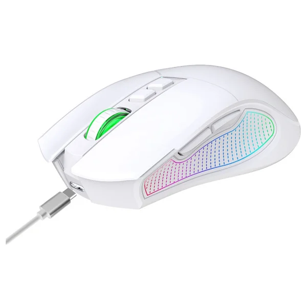 Claws Crossfire Air V1 Beyaz RGB Makrolu Şarjlı Optik Kablolu/Kablosuz Oyuncu Mouse - Görsel 2
