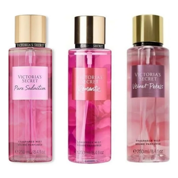 Vıctorıa's Secret Pure Seduction-Romantic-Velvet Petals Vücut Spreyi Üçlü Set - Görsel 3