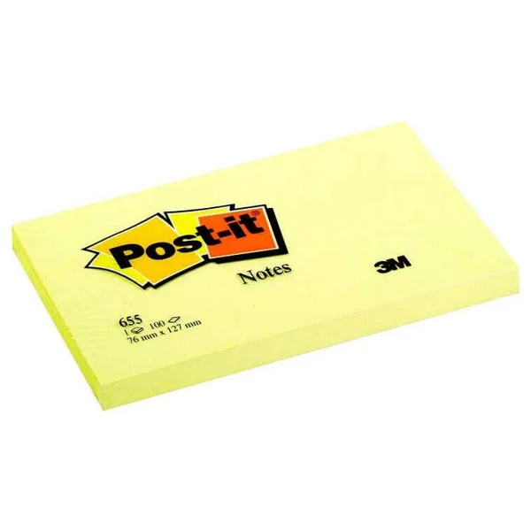 Post-it Yapışkanlı Not Kağıdı 76x127m Sarı - Görsel 2