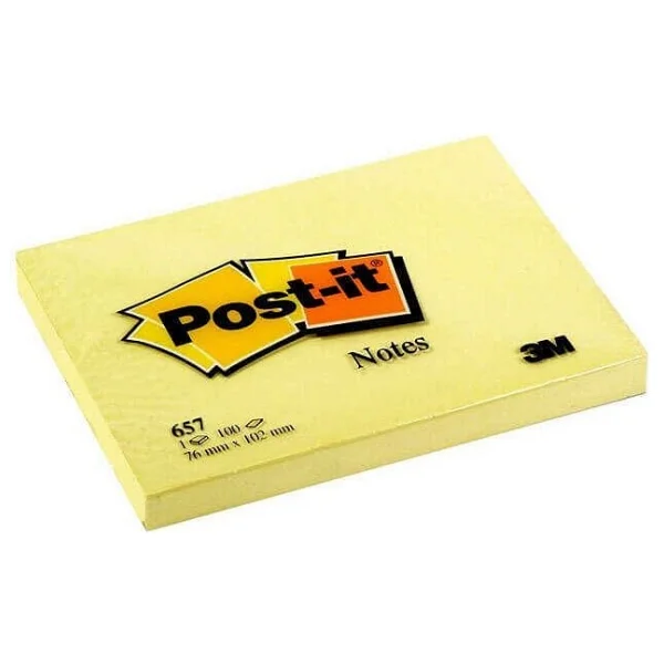 Post-it Yapışkanlı Not Kağıdı 76x102mm 100 Yaprak Sarı - Görsel 3