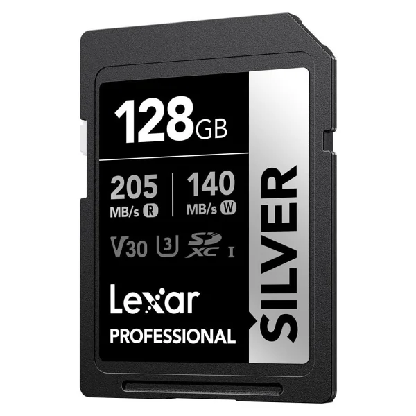 Lexar 128gb Silver Plus Sd Uhs-I V30 U3 Hafıza Kartı 205mb/S Okuma Hızı İle Profesyonel Kullanım - Görsel 2