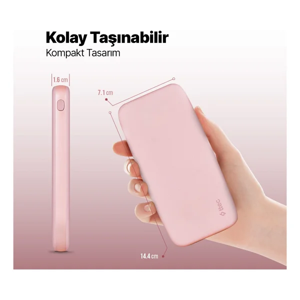 Ttec Chargeup 2bb204tp1 Pembe 10000 mAh Powerbank - Görsel 2