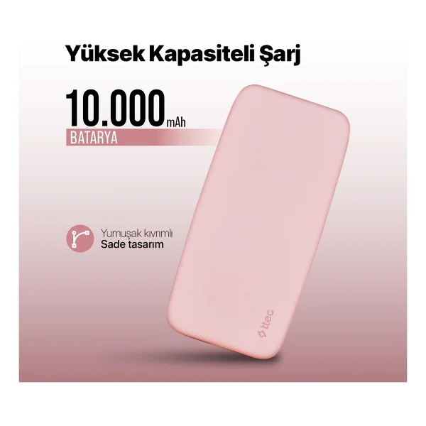 Ttec Chargeup 2bb204tp1 Pembe 10000 mAh Powerbank - Görsel 3