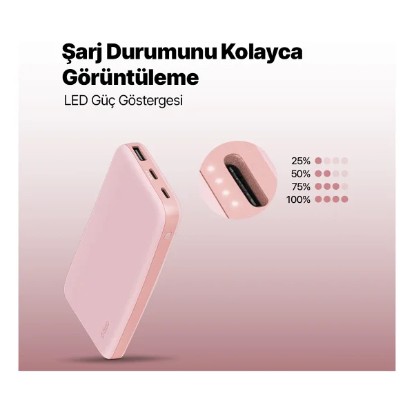 Ttec Chargeup 2bb204tp1 Pembe 10000 mAh Powerbank - Görsel 7