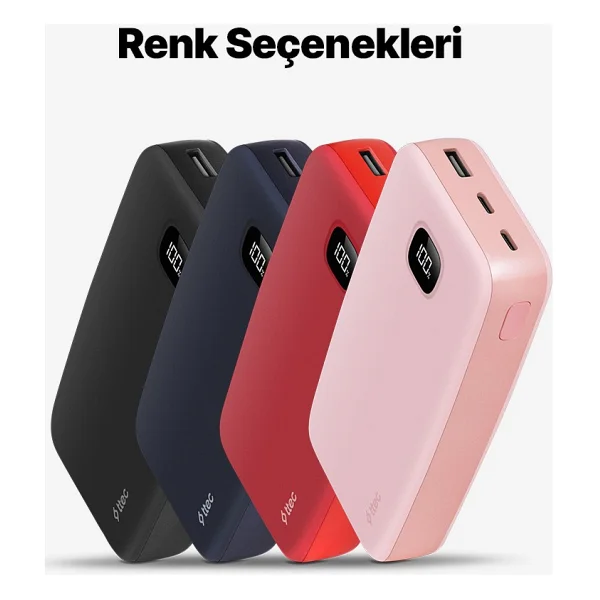 Ttec Chargeup Lcd 2bb211gk Gül Kurusu 20000 mAh Hızlı Şarj Powerbank - Görsel 2