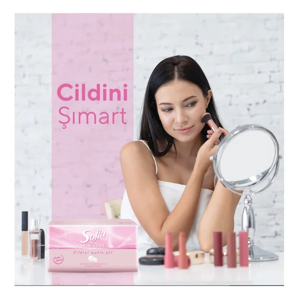 Sofia Skin Love Pudra Kokulu Mendil 100'lü 3 Paket - Görsel 3