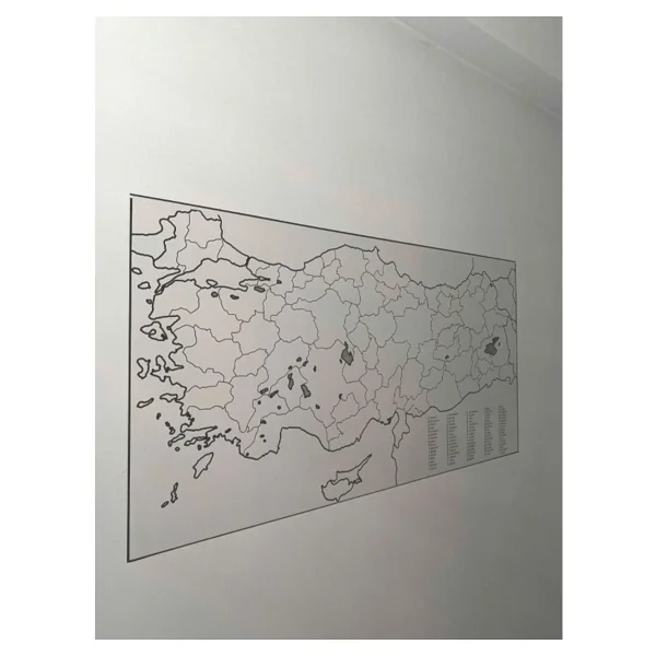 Toyfest Duvara Kendiliğinden Manyetik Yapışan Yazılıp Silinebilen Türkiye Haritası 110 X 56 Cm - Görsel 3