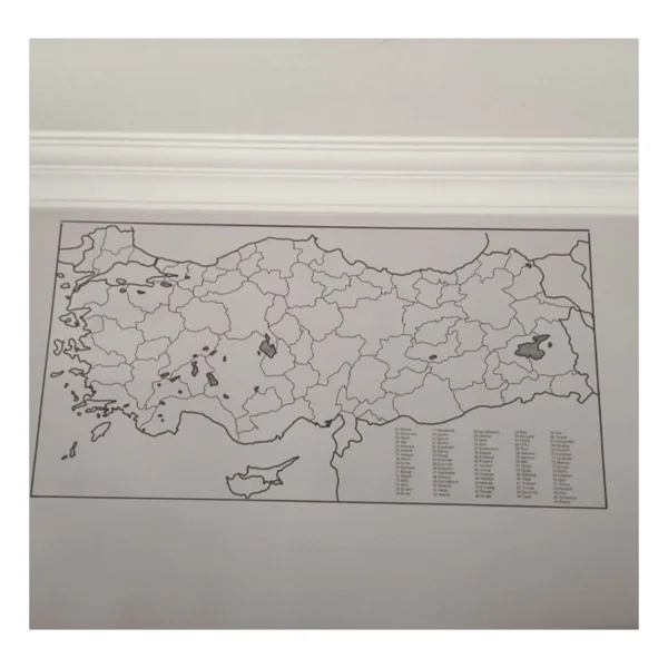 Toyfest Duvara Kendiliğinden Manyetik Yapışan Yazılıp Silinebilen Türkiye Haritası 110 X 56 Cm - Görsel 4
