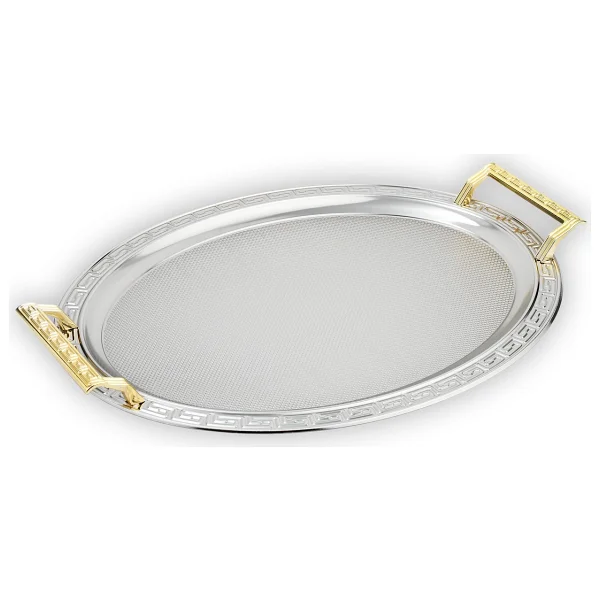 Schafer Ela Platin02 2'li Oval Çay Tepsisi - Görsel 3
