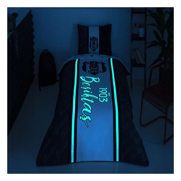 Taç Beşiktaş 1903 Glow Tek Kişilik Nevresim Takımı - Görsel 2