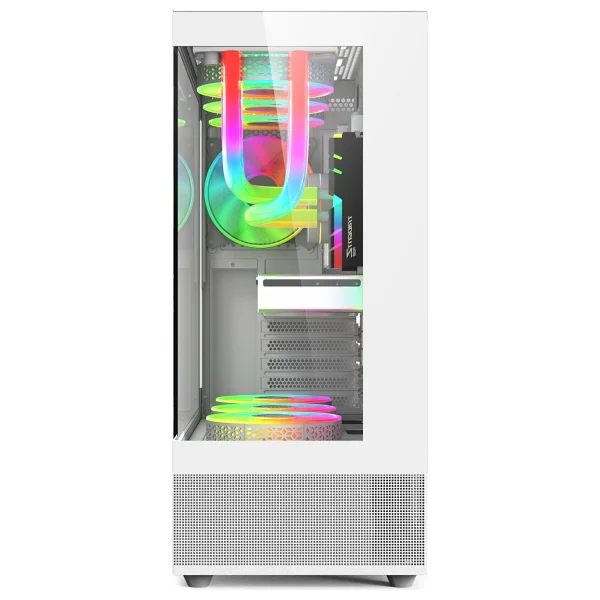 Gametech Phantom 6 X 120 Mm RGB Fanlı Oyuncu Bilgisayar Kasası Beyaz - Görsel 2