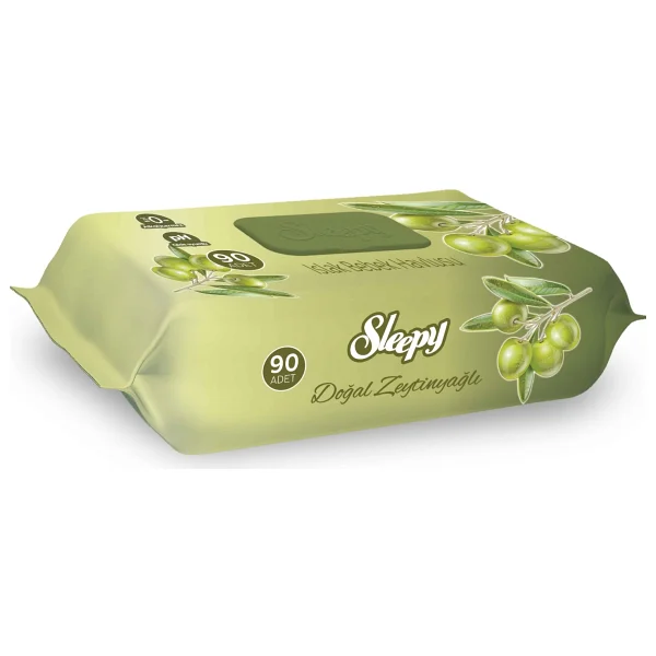 Sleepy Zeytinyağlı 90 Yaprak 12'li Paket Islak Mendil - Görsel 3