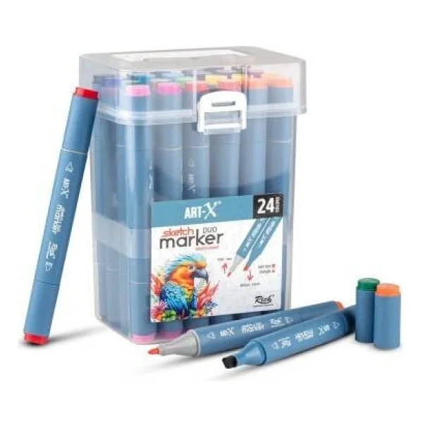 Art-X Sketch Duo 18047 24'lü Çift Taraflı Marker Kalem Seti - Görsel 6