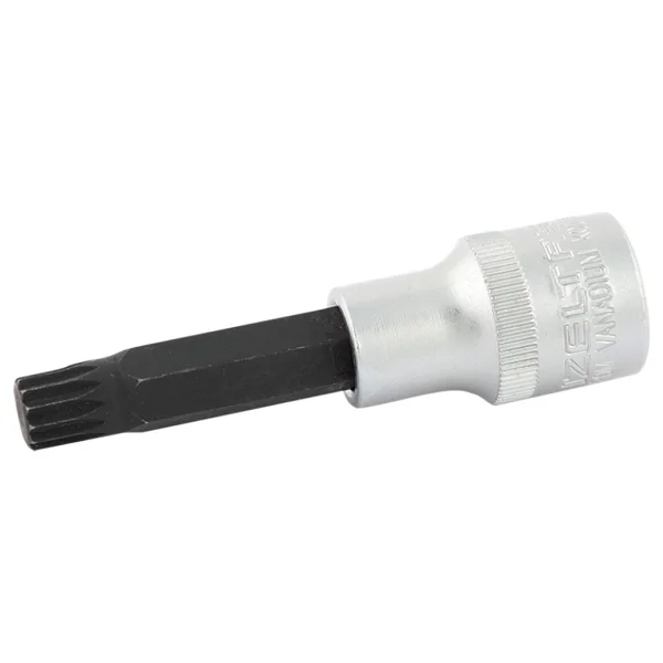 izeltas 1114064212 M 12 1/2 On Iki Köşe Lokmalı Bits Uç Uzun Boy (140 Mm), Krom, M12 - Görsel 2