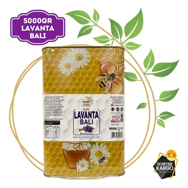Baştan Yöresel Lavanta Balı 5 Kg Teneke - Görsel 3