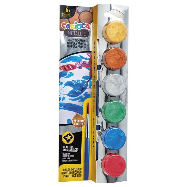 Carioca Süper Yıkanabilir 25 Ml 6 Pastel Renk Tempera Sulu Boya - Görsel 6