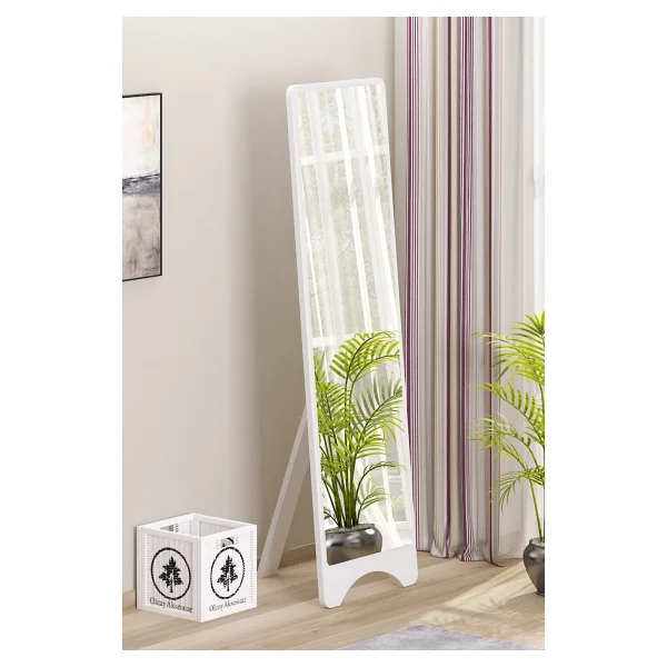 Olcay Aksesuar Dikdörtgen 120x43 Cm Ayaklı Salon Antre Çocuk Odası Banyo Wc Yatak Odası Boy Aynası - Ahşap - 120 X 43 Cm - Görsel 6